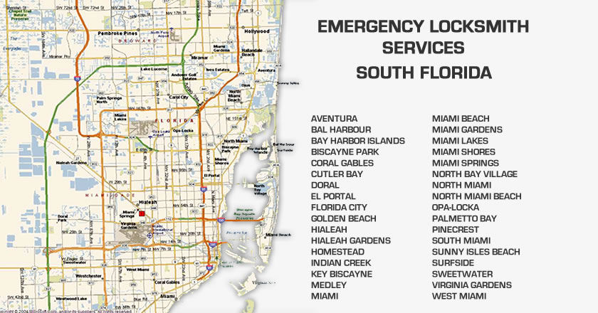 Lock Installation coverage area in Univ Of Miami